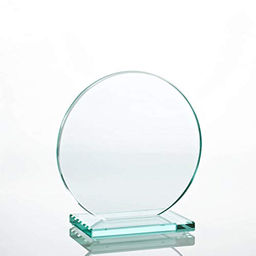 Baudville Engraved Trophy - Jade Glass - Award for Employees - Personalized Engraving Up to Three Lines and Pre-Written Verse Selection - Round - Thumbnail 5