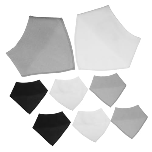 Bavoirs triangle en coton pour bébé (lot de 8 écharpes) multifonctionnels