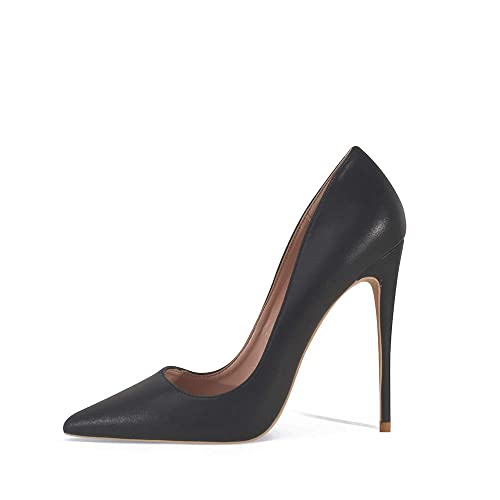 Zhabtuc Scarpe da Donna, Punta a Punta, Tacco Alto 12 cm, Stiletto da Party, Pumps con Superficie...