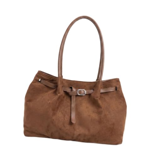 URJIX brown suede tote bag – image 5