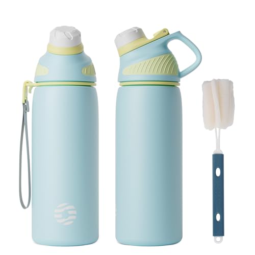 Fjbottle Gourde Isotherme Inox Étanche Couvercle Magnétique 600ml
