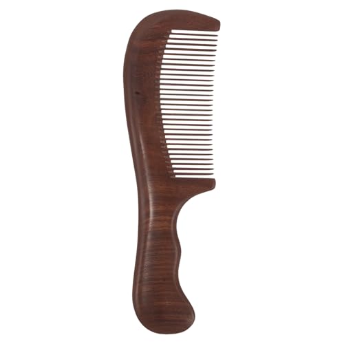 Healvian peine de sándalo peine de madera peine de masaje para el cuidado del cabello peine de anchos peine peine para rayar el cabello peine de raya Dark Brown