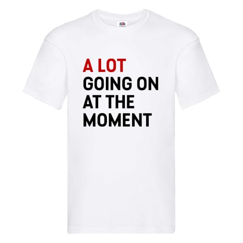 Unisex Adult Taylor T-Shirt Music Festival Tour Tee - A Lot Going On at The Moment White