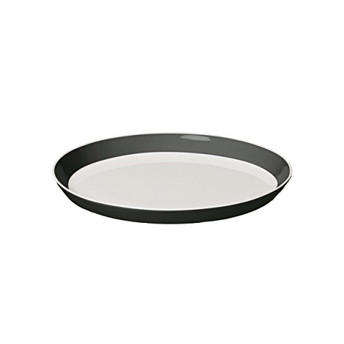 Preisvergleich Produktbild Ritzenhoff Livø Dessertteller, Dessert Teller, Servierplatte, Kuchenteller, Porzellan, Weiß / Schwarz, Ø 20 cm, 4140004