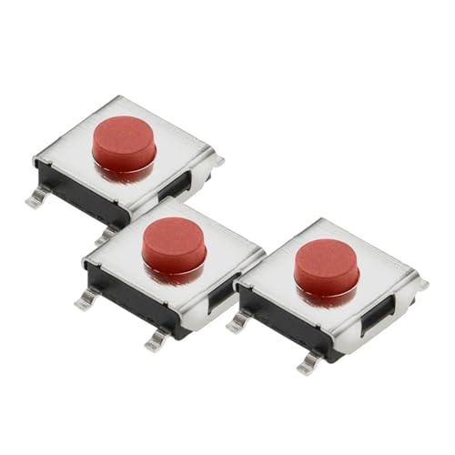 Interrupteur tactile CMS réactif avec bouton-poussoir rouge 4 broches