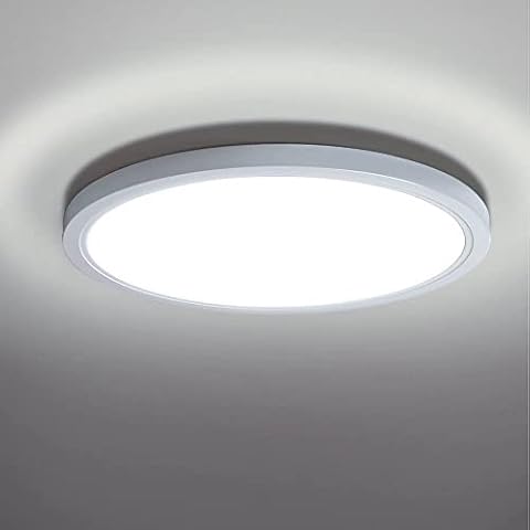 20W 890LM LED Deckenlampe Bad, 6500K Kaltweiß LED Rund Deckenleuchte Cover