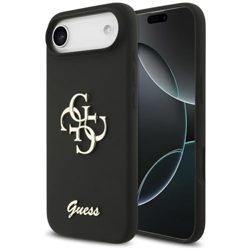 CG MOBILE Guess Coque de protection en silicone grand format 4G pour iPhone Air (noir)
