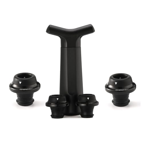 Wine Saver Vacuum Pump with 4 Stoppers, Wine Stopper, Wine Preserver,Reusable Bottle Sealer Keeps Wine Fresh, Ideal Wine Accessories Gift