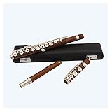 プロフェッショナル フルート ローズウッド 17 キー オープン シルバー メッキ フルート 木管楽器 フルート れセット