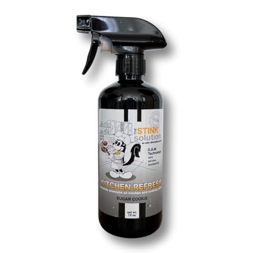 The Stink Solution Kitchen Odor Eliminator For Strong Odor: Garbage Can & Refrigerator Deodorizer, Cooking & Trash Smell Remover 1 16 oz Bottle (Sugar Cookie Scent)