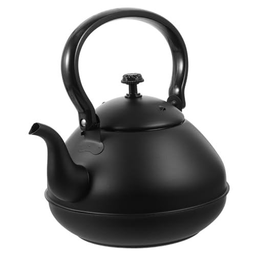 Alipis Tetera De Acero Inoxidable Vintage 2.0l Mango Ergonómico Acero Inoxidable Hervidor De Agua De Metal Para Cocina Doméstica y Camping