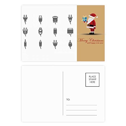 Cartes postales de Père Noël avec schéma de circuit pour vos vœux de fin d'année lot de 20
