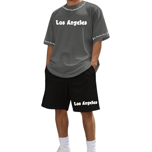 Ensemble décontracté homme t-shirt mode urbaine pour un look d'été quotidien confortable