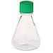 CELLTREAT 229825 250mL Erlenmeyer Flask, Vent Cap, Plain Bottom, PC, Sterile (Bag of 1)