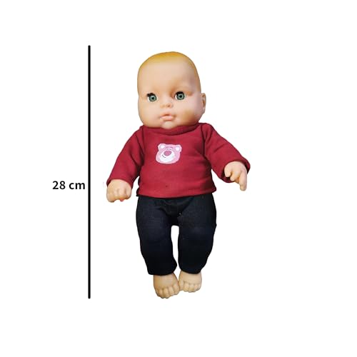 Image of BKDT Marketing Cute Little Boy Doll for Kids Moveable Legs & Arms with Removable Clothes Set 28 cm - Birthday /Return Gift