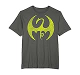iron fist 3 cancellato 17MARV00118A-001 Marvel Iron Fist Distressed Dragon Logo Maglietta