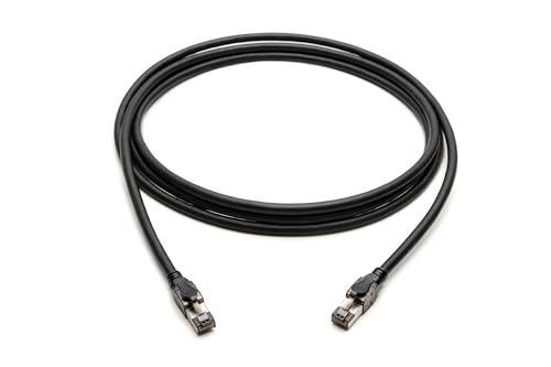 Cable LAN Cat 8.1 Digitus 0.5m con conector RJ45 negro miniatura 6