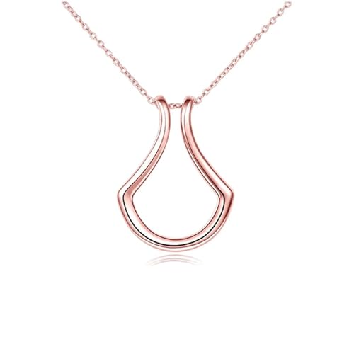 Collier porte-bague pendentif géométrique vœu cadeau original pour fille