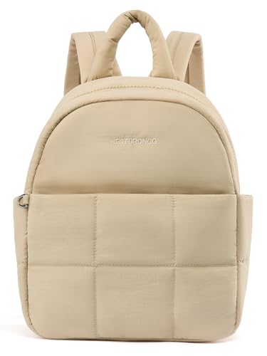 Image of WESTBRONCO Mini Backpack for Women Nylon Small Fashion Backpacks Purse Puffer Lightweight Backpacks for Travel, Shopping, Daily