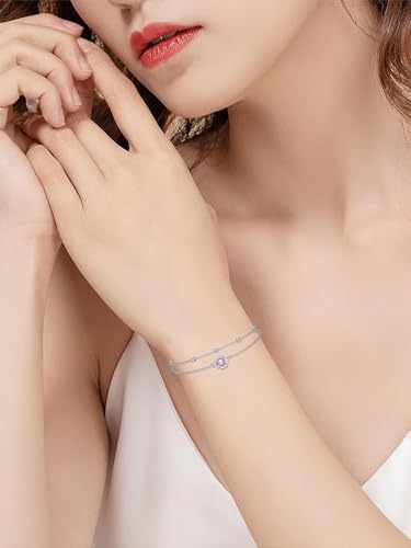 Image of Nature Style Bracelet for Women Charm Link Bracelet Adjustable Pineapple /Dragonfly /Butterfly /Daisy /Highland Cow Anklet Bracelet 925 Sterling Silver Anniversary Jewelry Birthday Gifts