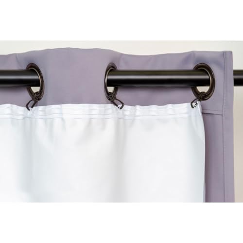 Moondream ThermActiv® Doublure Thermique Hiver+Été pour Rideaux 2en1 | Isolant Anti-Chaleur et Anti-Froid | 100% Occultante | Fabrication UE | Fixation par...