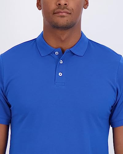 3 Pack: Men's Cotton Pique Men Quick Dry Fit Mens Polo Shirt Short Sleeve Button Collared Work Dress Tee Golf Tennis Clothing Active Wear Athletic Performance Casual Dri-Fit T Shirts - Set 9, Xl #TOP2