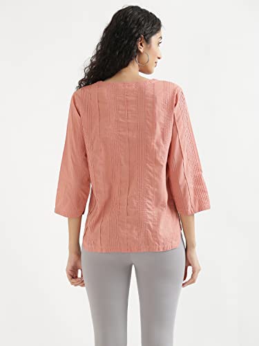 Image of SAADAA Everyday Cotton Top | Women's Regular Solid Color Top | Casual /Office Wear