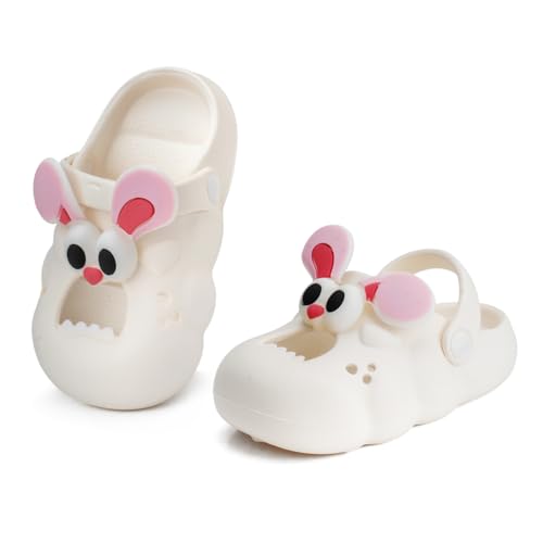 Toddler Boys Girls Sandals for Kids, Kids Cute Clogs Slip On Beach Shoes Children Sandals for Indoor Outdoor, Adjustable Back Strap Water Sandal/Slippers