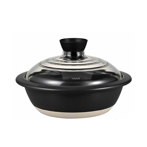 HARIO GDN-225-B-W Pot with Glass Lid No. 8 78.6 fl oz (2 000 ml)