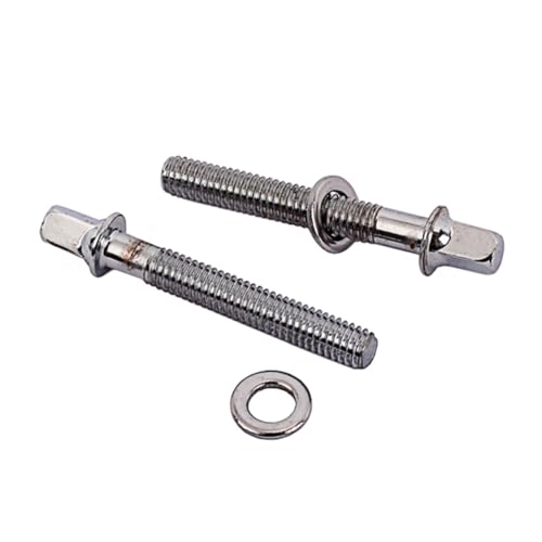 6 piezas de tornillos para montaje de tambor de acero inoxidable con arandelas, sujetadores de tensión para reemplazo de lugs de tambor para caja y bombo miniatura 6