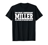 Miller Job Title Employee Funny Worker Profession Miller T-Shirt