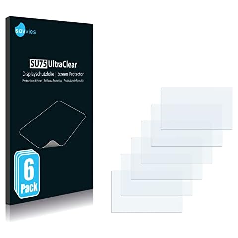 Savvies 6X Schutzfolie kompatibel mit Canon Legria HF R806 Displayschutz-Folie Ultra-Transparent Cover