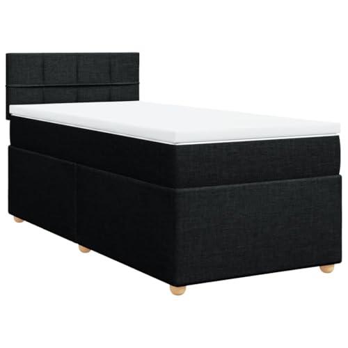 Lumanois Cama Box Spring Individual con colchón Tela Negro,Mobiliario,Camas y somieres,61.48kg-3286859