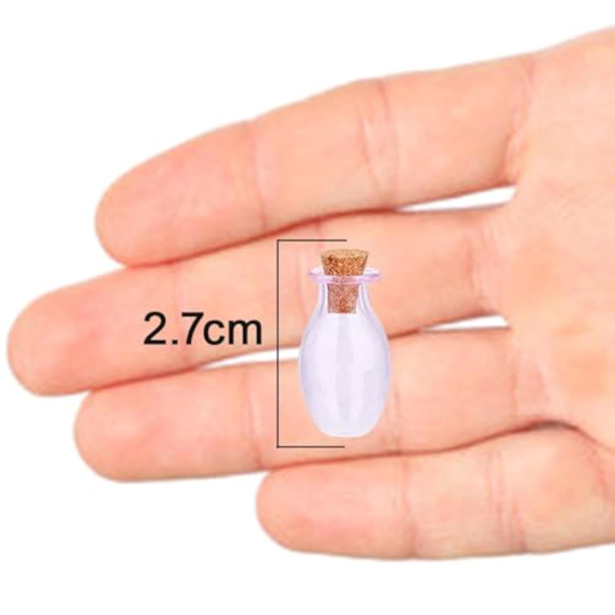 Small Glass Bottles with Cork Stoppers for Crafting and Decoration