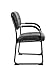 Boss Office Products Leather Sled Base Side Chair with Arms in Black (B9519)