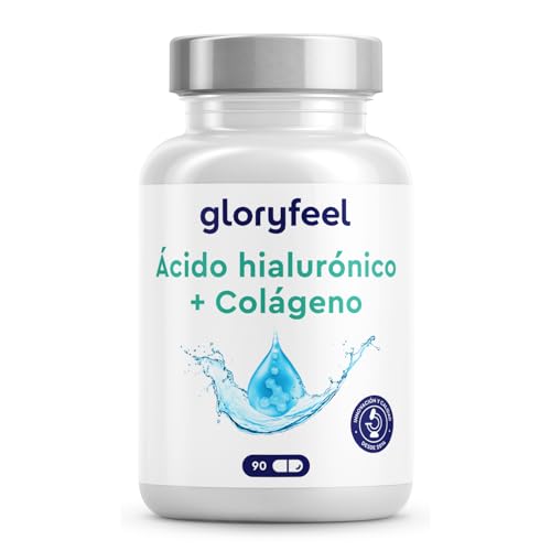 Colágeno + Ácido hialurónico 90 Cápsulas   Con Vitamina C natural + Biotina + Zinc + Selenio + Extracto de bambú   Para la piel, articulaciones, los huesos y el cabello   Suministro para +1 mes