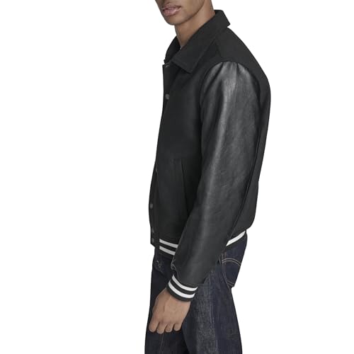 Levi's Mens Mixed Media Letterman Varsity Jacket3