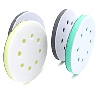 WYYFXY® 4 Stück Polierpads 125mm, Schwamm Interface Pad Klett Polieraufsatz Exzenterschleifer Polierteller für Schleifteller Winkelschleifer (8 Löcher)