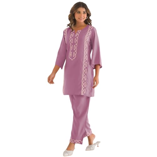 Image of SHIENZY Women Cotton Blend Co Ord Set | Two Piece Ethnic Outfit for Women | Solid Top and Palazzo Pants | Casual Lounge Wear | Stylish Comfortable Trendy Summer Co Ord Outfit