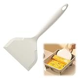 Jravez シリコン ヘラ 耐熱 フライ返し スパチュラ 調理器具 チヂミ 玉子焼き 菜炒め用 キッチンツール パンケーキヘラ 卵焼きヘラ クッキングツール 料理用 キッチン用品 (ホワイト)