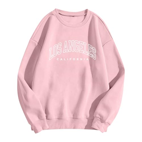 Sweatshirt à capuche imprimé pour femme - Pull col rond manches longues imprimé streetwear taille M