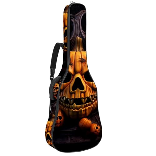 Étui guitare basse étanche 104 cm housse acoustique rembourrée à motif Halloween