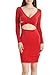 Memorose Womens Sexy Long Sleeve Cut-Out Bandage Bodycon Clubwear Midi Dress Red M