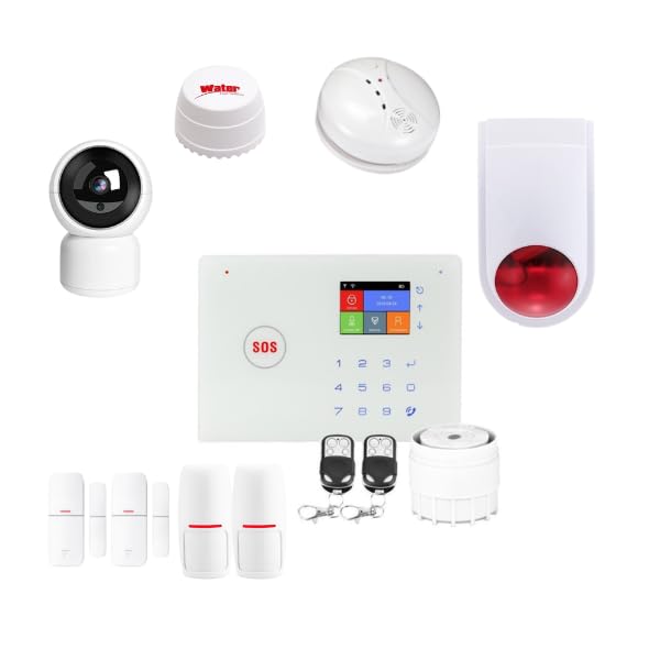 Pack Alarme Maison - Sécurité Totale prête à l'emploi - WiFi + 4G + GSM - Inclus 11 Accessoires