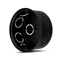 REV Abzweigdose, 25 Stück, Verteilerdose Ø 70 x 36 mm mit 8 Einführungen, schwarz