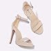 IDIFU Women's Stiletto High Heel Sandals Platform Open Toe Ankle Strap Dress Shoes for Women Bride Ladies in Wedding Bridal Party Homecoming (Nude Nubuck, 8.5 M US)