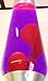 Lava the Original 27 Inch Silver Base Grande Lamp with Pink Wax in Purple Liquid, Pink Purple