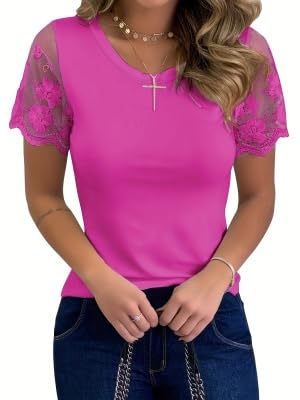 T-shirt respirant Haloumoning rose pour rester fraîche et élégante en été