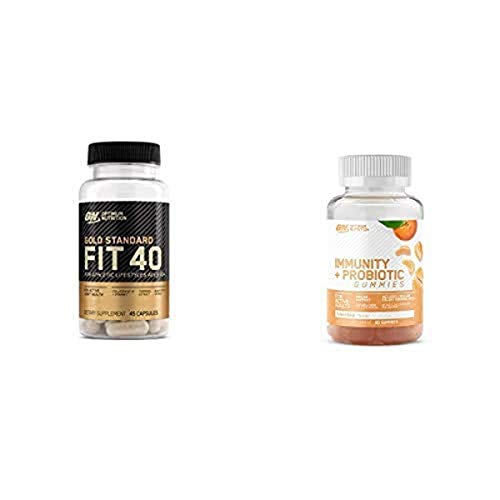 Gold Standard FIT 40 Collagen, Vitamin C and Turmeric Supports Active Joint Health & Optimum Nutrition Immunity & Probiotic Gummies to Support A Healthy Immune System for Men & Women
