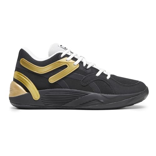 PUMA Mens TRC Blaze Court Basketball Sneakers Shoes - Black, Gold